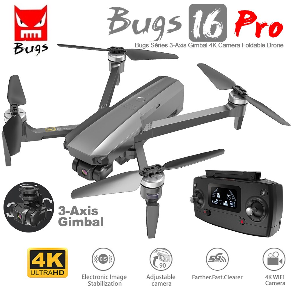 MJX B16 PRO 브러시리스 전문 드론, 4K HD 카메라 쿼드콥터, 3 축 짐벌 GPS 드론, VS SG906 Pro 2 Max F11 4K Pro Dron B12